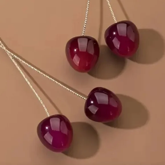 Cherry Drop Earrings - Picture 7 of 9